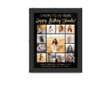 Happy Birthday Photo Collage Modern Black and Gold