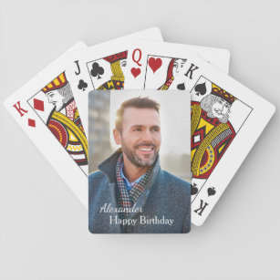Happy Birthday Photo Custom  Playing Cards