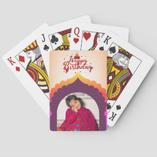 Happy Birthday Photo Deck Unique Personalised Gift Playing Cards