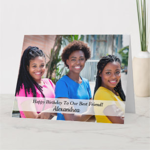 Happy Birthday Photo Girlfriend Buddy Big Custom Card