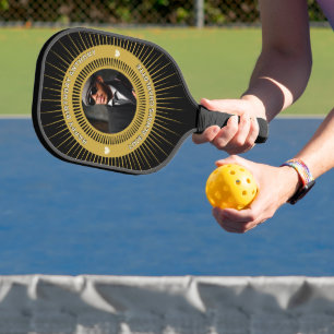 Happy Birthday Photo Him Her Elegant Personalise Pickleball Paddle