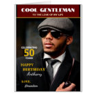 Happy Birthday Photo Magazine Cover Custom Card