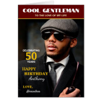 Happy Birthday Photo Magazine Cover Custom Card