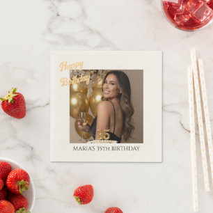 Happy Birthday Photo Personalised birthday trends Napkin