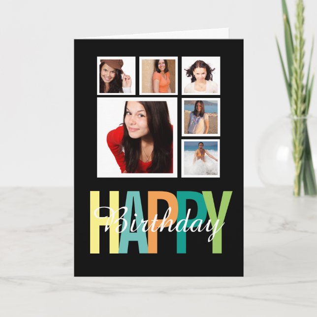 Happy Birthday Photo Template Personalised (Front)