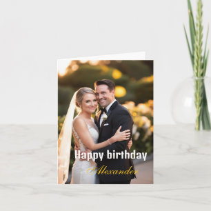  Happy Birthday Photo wife husband  Card