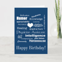 Happy Birthday/Physician Assistant Attributes/Blue