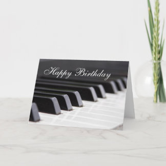 Happy Birthday Piano Greeting Card