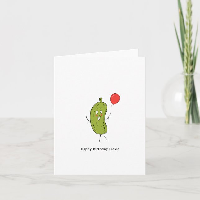 Happy Birthday Pickle card (Front)