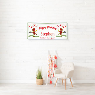 Happy Birthday Pickleball Theme  Banner