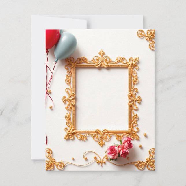 Happy Birthday Picture Frame Card Design (Front)