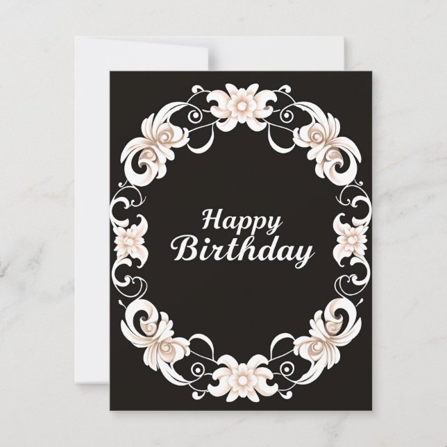 Happy Birthday Picture Frame Card Design (Front)
