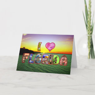 Happy Birthday Picturesque I *Heart* Florida Wish Card