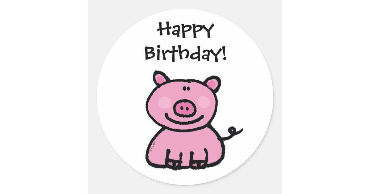 happy_birthday_pig_round_sticker r7775d175130b4ef5ae8663471b986b6f_v9waf_8byvr_630