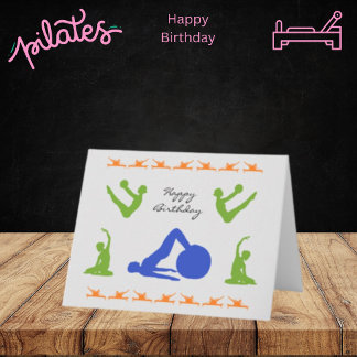 Happy BIrthday Pilates Greeting Card