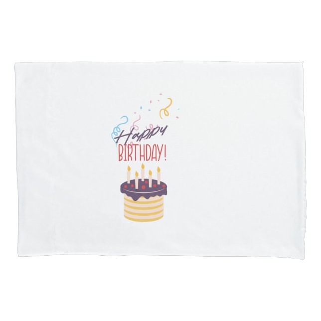 Happy birthday pillowcase (Front-Left)