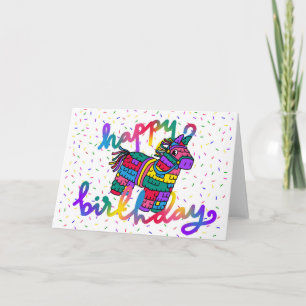 Happy birthday piñata card