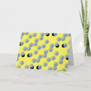 Happy Birthday Ping Pong Design Yellow Card