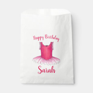 Happy Birthday Pink Ballet Dance Ballerina Tutu Favour Bags