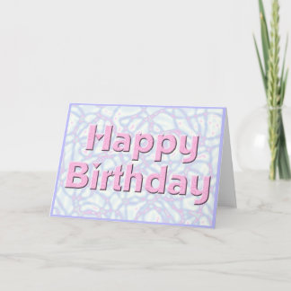 Happy Birthday Pink & Blue Card