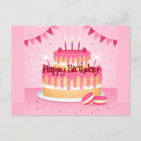 Happy Birthday Pink Cake