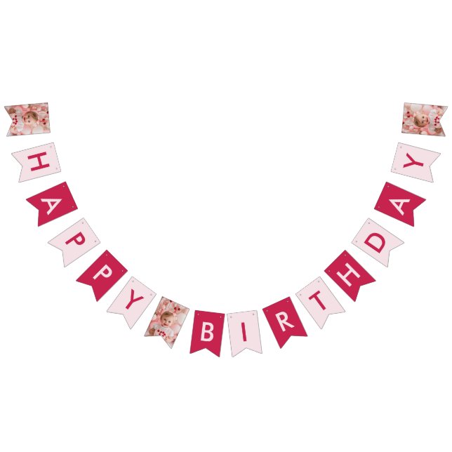 Happy Birthday Pink Party Bunting (All)