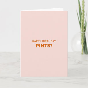 Happy Birthday Pint Invitation Card