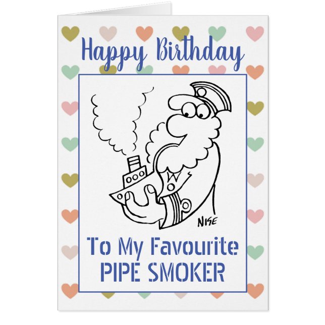 Happy Birthday Pipe Smoker (Front)