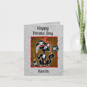 happy birthday pirate cat card