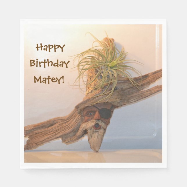 Happy Birthday Pirate Napkin (Front)