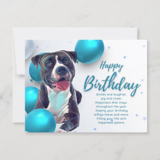 Happy Birthday Pit Bull Postcard