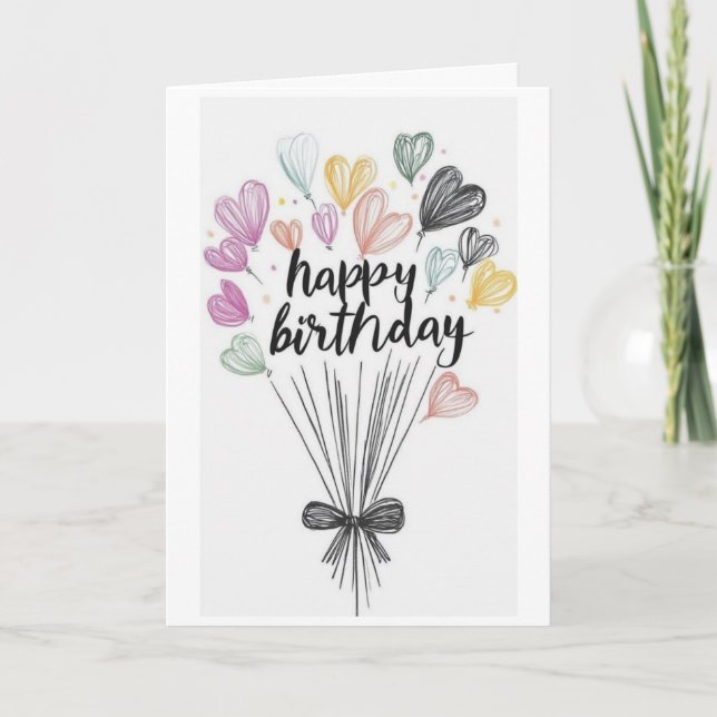 Happy birthday plain card (Front)