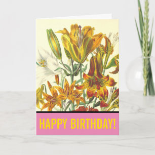 "HAPPY BIRTHDAY!" + Plants & Flowers Card