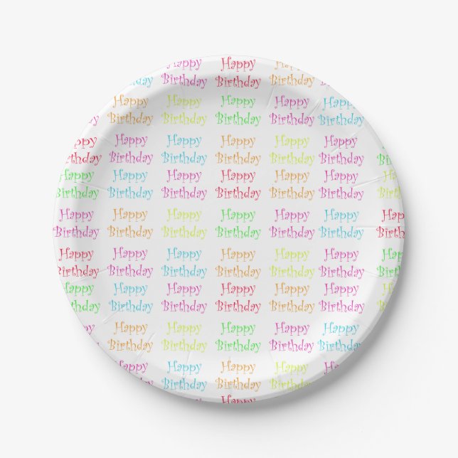 Happy Birthday Plate (Front)