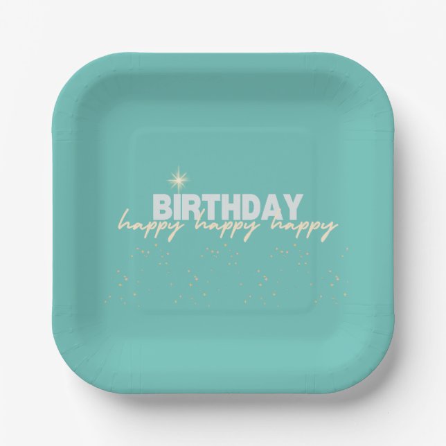 Happy Birthday Plate  (Front)