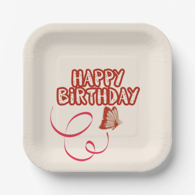 Happy Birthday Plate (Front)