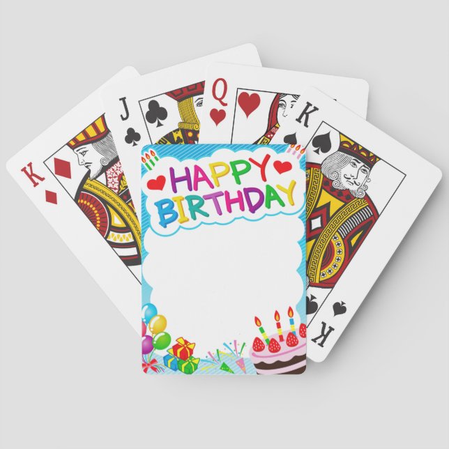 Happy Birthday  Playing Cards (Back)
