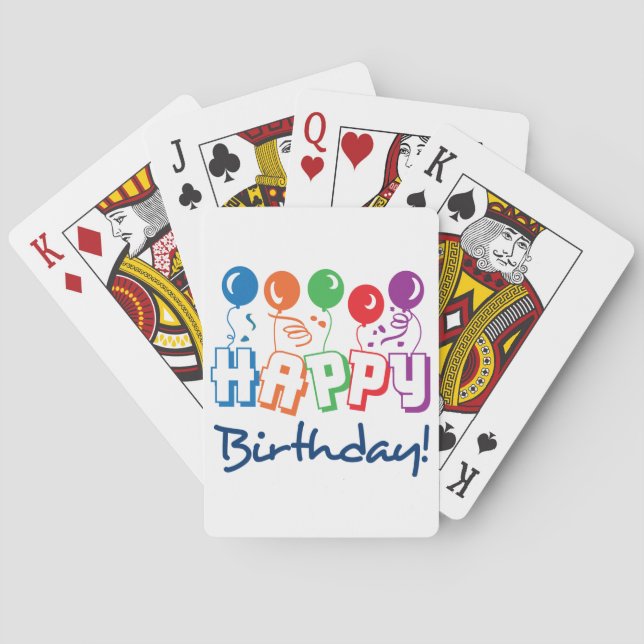 Happy Birthday Playing Cards (Back)