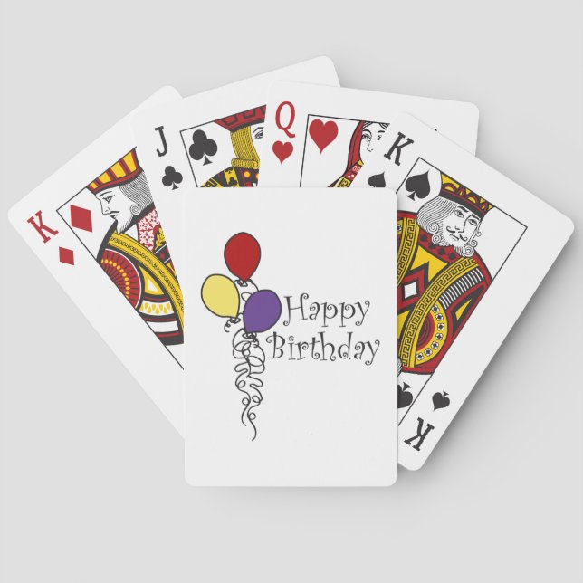 Happy Birthday Playing Cards (Back)