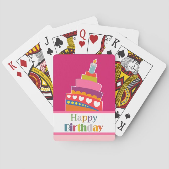 Happy Birthday Playing Cards (Back)