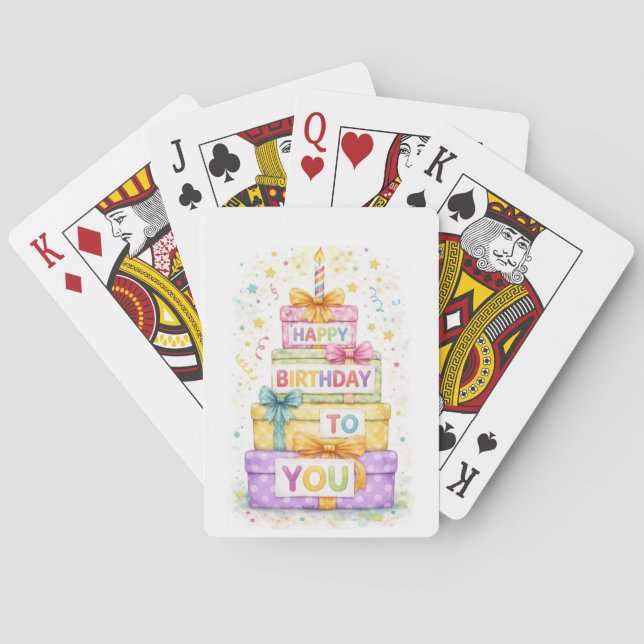 happy birthday playing cards (Back)