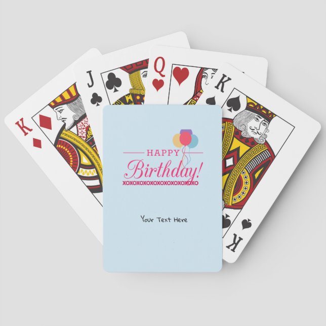 Happy Birthday Playing Cards (Back)