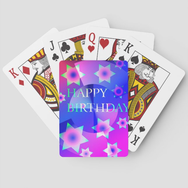 Happy Birthday Playing Cards (Back)