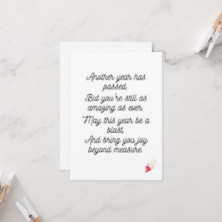 Happy Birthday Poem Card