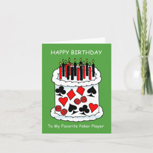 Happy Birthday Poker Player Card