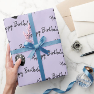 Happy Birthday Polka Dot Balloons  Wrapping Paper