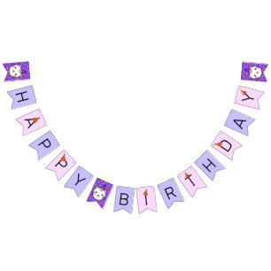 Happy Birthday Polka Dot Cat Bunting