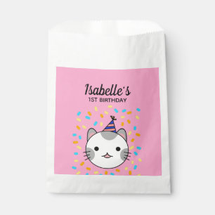 Happy Birthday Polka Dot Cat Favour Bags
