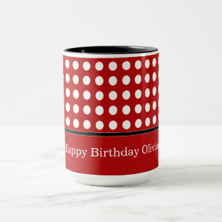 Happy Birthday Polka Dot Mug