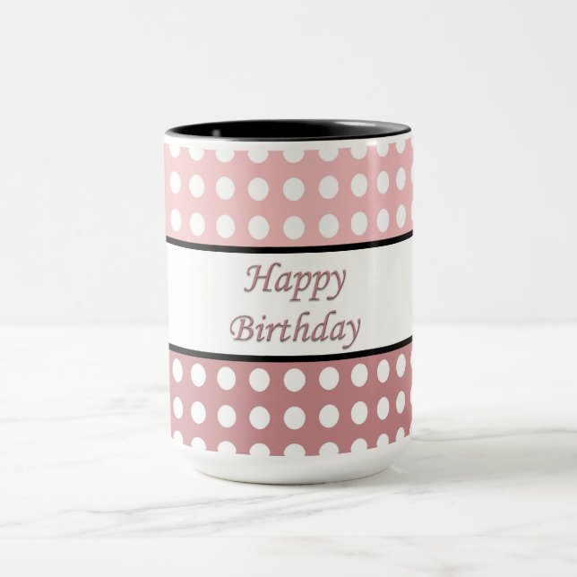 Happy Birthday Polka Dot Mug (Center)